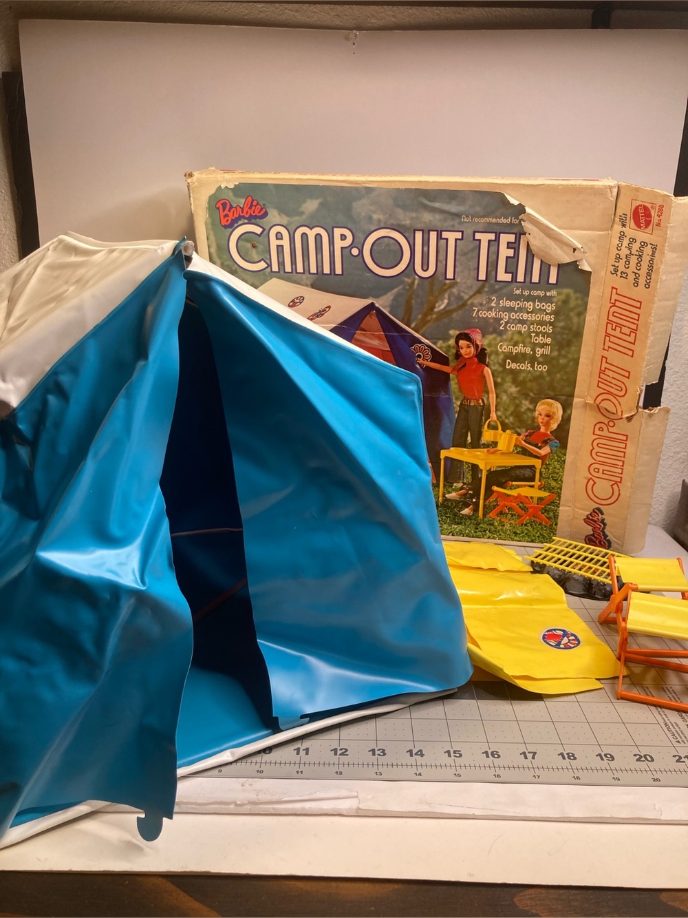 1972 Vintage Mattel Barbie Camp Out Tent 4288 Original Box Not Complete